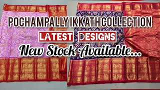 pochampally ikkat collectionexclusive designsbeautiful colours [upl. by Aizti562]