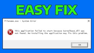 How To Fix KernelBasedll 0003a338 Application or Crashing Error in Windows 11 [upl. by Arlon806]