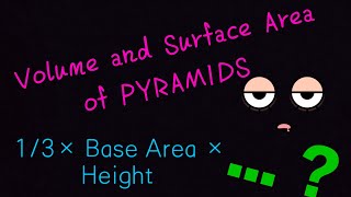 O Levels Math D2  Ex12 A  VOLUME AND SURFACE AREA OF PYRAMIDS [upl. by Weig]