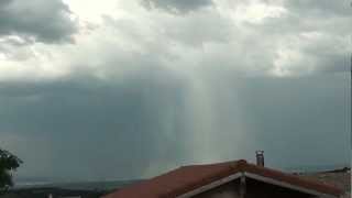 Orage du 21 juin 2012  rideau de gréle  Time lapse HD [upl. by Scevo771]