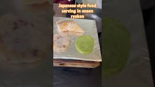 Japanese style food serving in onsen ryokan onsen ryokan foodvlog selfcook [upl. by Bille]