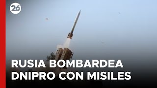 Rusia bombardeó la ciudad ucraniana de Dnipro con misiles balísticos y de crucero [upl. by Lettie]