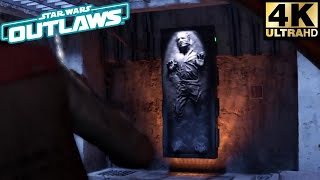 STAR WARS OUTLAWS Han Solo Frozen in Carbonite Cutscene Cinematic 4K ULTRA HD Han Solo Easter Egg [upl. by Dijam]