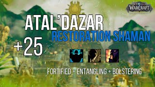 25 AtalDazar  Restoration Shaman POV M Dragonflight Season 3 Mythic Plus 102 [upl. by Atsyrhc204]