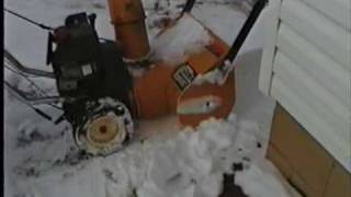 1983 MTD snowflite pt2 start up and snow throw [upl. by Portingale]