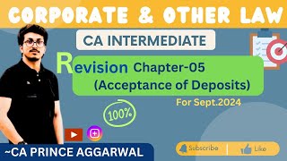 REVISION  CA INTER LAW  Sept 2024 amp ONWARDS  CHAPTER5 ACCEPTANCE OF DEPOSITS  NEW SYLLABUS [upl. by Daney]