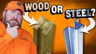 WOOD vs STEEL  Which Fence Post Should YOU Use [upl. by Iretak678]