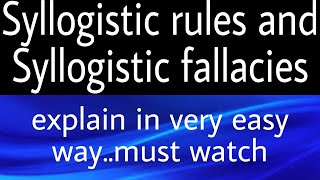 Syllogistic rules and syllogistic fallacieslec16 Introduction to logic [upl. by Nnylyak]