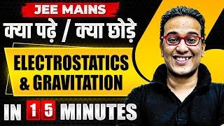 Complete ELECTROSTATICS amp GRAVITATION in just 15 MINUTES  JEE Main 2024 [upl. by Seth]