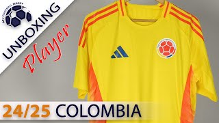 Colombia Home Jersey 2425 JJSport Player Version Unboxing Review [upl. by Akimas]