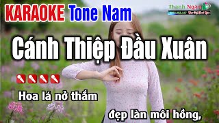 Cánh Thiệp Đầu Xuân Karaoke 2022 Tone Nam  Nhạc Sống Thanh Ngân [upl. by Irim]