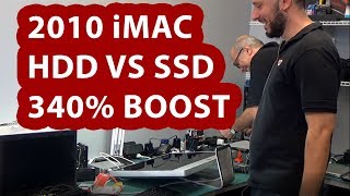 2010 iMac 340 performance boost replacing HDD with SSD [upl. by Godard]