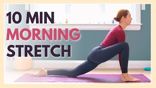 10 min Morning Yoga for Hips  ALL LEVELS amp NO PROPS [upl. by Liba]