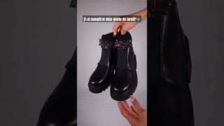 Ghete dama negre din piele ecologica Tara 20615 onefashionroom iarna [upl. by Fiora]