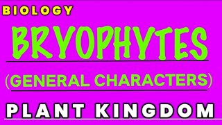 Bryophytes  Plant Kingdom class 11 [upl. by Enitsrik]