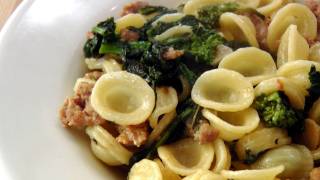 Orecchiette with Sausage and Broccoli Rabe Recipe  by Laura Vitale  Laura in the Kitchen Ep140 [upl. by Metts853]