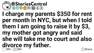 I charge my parents 350 for rent per month in NYC but when I told them I am going to raise it by [upl. by Akayas]