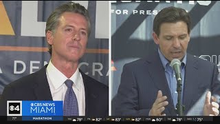 Governors Ron DeSantis Gavin Newsom to face off in unusual debate [upl. by Nelloc]