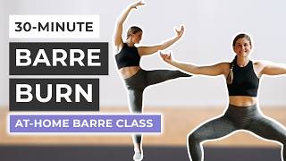 30Minute Cardio Barre Class No Equipment Barre Burn [upl. by Kilby]