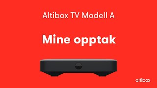 Slik finner og spiller du dine opptak med Altibox TV Modell A [upl. by Paulita]