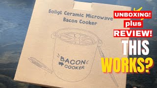 unboxing and REVIEW SOLIGHT Ceramic Microwave Bacon Cooker Does it really works [upl. by Anella629]