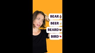 Bear  Beer  Beard  Bird Pronunciation shorts [upl. by Ordnagela]