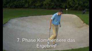 Golf Tutorial  Schlag aus dem Fairwaybunker 7 Phasen Modell [upl. by Ahcatan542]