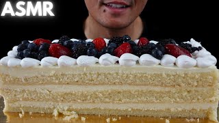 ASMR  Vanilla Chantilly Cream Berry Cake  The Hangry Mole [upl. by Giza]