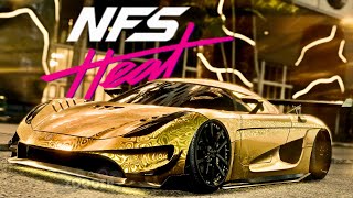 GOLDEN Koenigsegg Regera  NEED FOR SPEED HEAT [upl. by Atteynod]