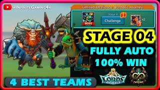 Limited Challenge Barbaric Journey Stage 4 Fishy Business Fully Auto Mode  Lords Mobile [upl. by Okihcas]