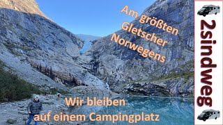 Jostedalsbreen Gletscher ein Bagger am Lagerfeuer Norweger halt [upl. by Skyler]