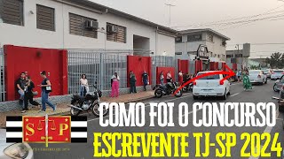 Como foi o concurso do TJ SP  Escrevente Técnico Judiciário 2024 [upl. by Oloap37]