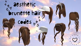 Aesthetic Brunette Hair Codes girls [upl. by Anhsirk792]