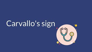 carvallos sign  Clinical Sign  Differentiation tricuspid and mitral regurgitation  medCampus [upl. by Bandur]