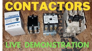 How To Wire Normally Open Contactors  Live Example With Exposed Parts  see how it functions [upl. by Rosenquist]