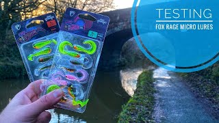 Testing Fox Rage Micro Lures and My First Fish On A Spinner  Leeds Liverpool Canal [upl. by Einaffets]