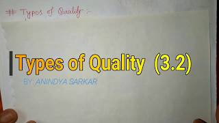 Types of QualityQuality of Design Conformance amp Performance Lecture2 Bengali By Anindya Sarkar [upl. by Bornstein]