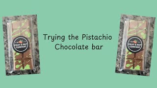 Trying the Pistachio Chocolate bar [upl. by Tecil491]