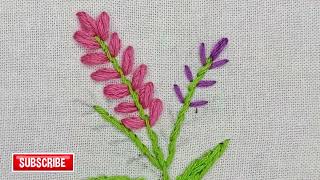 Thread work🧵flower embroidery  easy hand embroidery stitches 🪡  kadhai design embroidered design [upl. by Pyszka892]