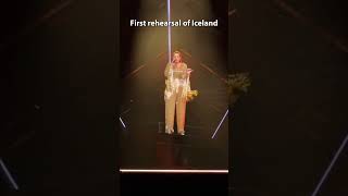 🇮🇸 A snippet from the first rehearsal of Iceland Hera Björk  Scared of high esc esc2024 [upl. by Etka]