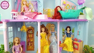 Las Princesas llegan a su Castillo Mágico Disney  Blancanieves Cenicienta Bella Ariel y Aurora [upl. by Naie]