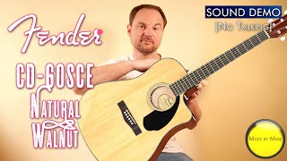 Sound Demo FENDER CD60SCE Natural Walnut No Talking [upl. by Ambie365]