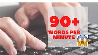 How to type over 90 words a minute USING Touch Typing [upl. by Schlesinger]