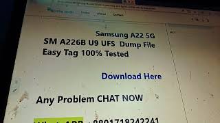 Samsung A04E SM A042F U7 Dump File Easy Tag 100 Tested [upl. by Crawley715]