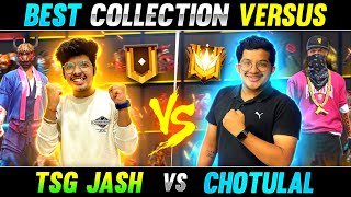 Jash Vs Chotulal🤣Funnyiest Collection Versus🔥 Face To Face Collection Battle  Garena Free Fire [upl. by Jannelle797]