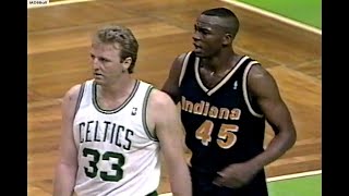 NBA On NBC  Pacers  Celtics 1991 Playoffs R1 Deciding Game 5 Highlights [upl. by Innos]