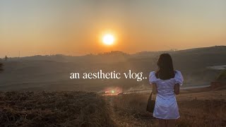 aesthetic vlog 🧺 first video picnic sunset food etc [upl. by Eimat]