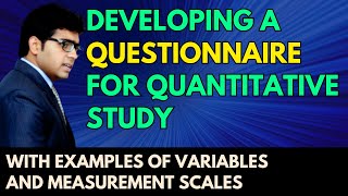 How to Develop a Questionnaire for Quantitative Study  Variables amp Measurement Scales  Urdu Hindi [upl. by Sueahccaz]