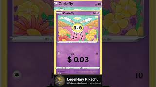 TOP RARE CARD CUTIEFLY POKEMON pokemon vstaruniverse tcgshorts pokemonvstar pokémon cutiefly [upl. by Dacey]