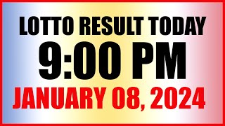 Lotto Result Today 9pm Draw January 8 2024 Swertres Ez2 Pcso [upl. by Nalid]